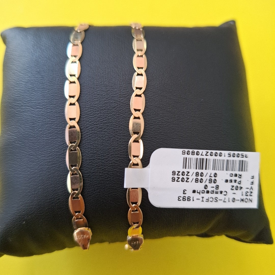PULSERAS CABALLERO ORO 14K 4.3 (NUEVO)