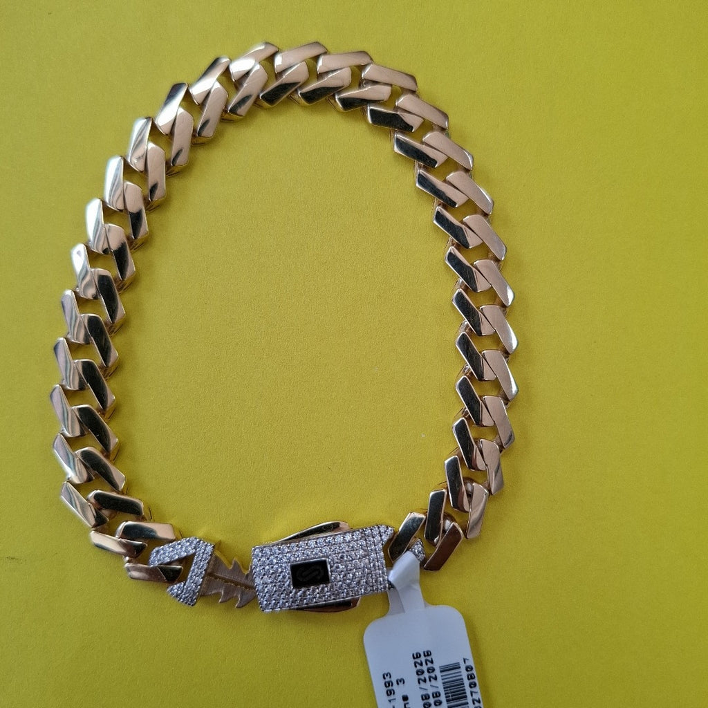 PULSERA CABALLERO MONACO ORO 14K 14.8 (NUEVO)