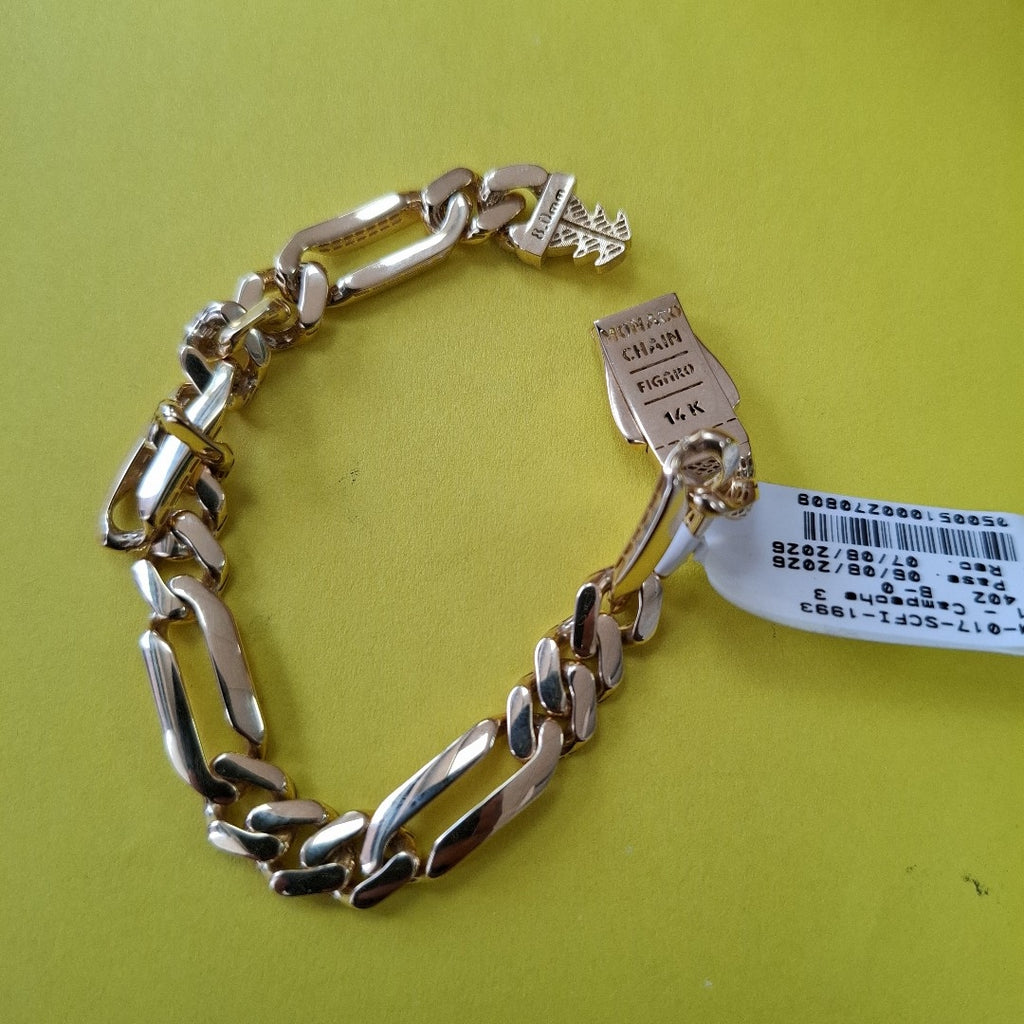 PULSERA MONACO ORO 14K 9 (NUEVO)