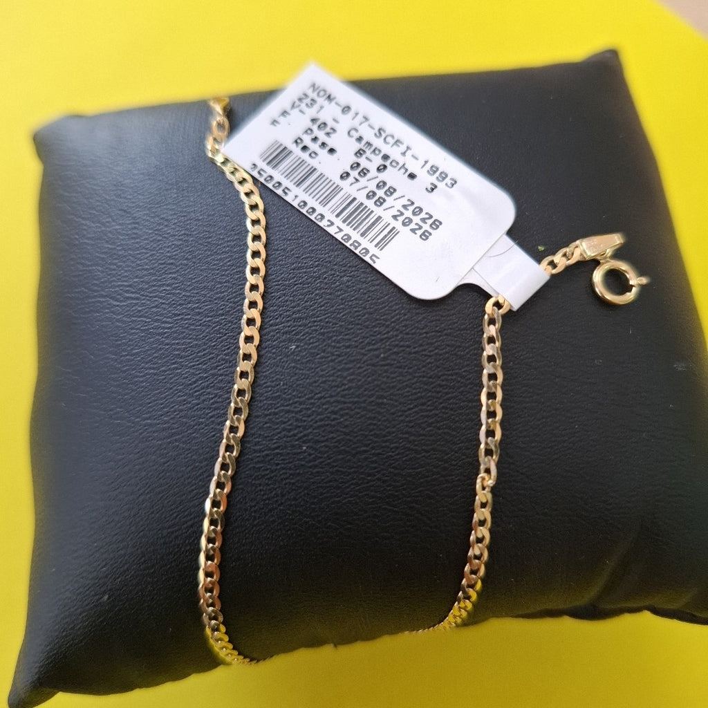 PULSERAS DAMA BARBADA AMARILLA ORO 14K 1.2 (NUEVO)