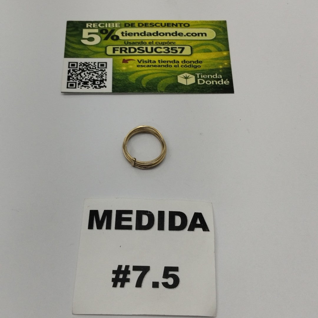SEMANARIO DE ARGOLLAS ORO 10 K 2.6 GRMS (SEMINUEVO)