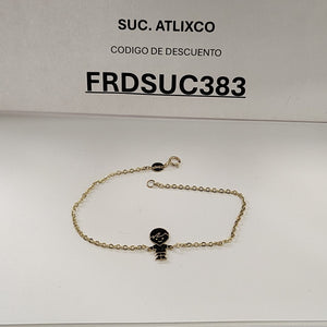 PULSERA TEJIDO ESPECIAL FIG NIÑO 14K 18 CM 1.4 GR (NUEVO)