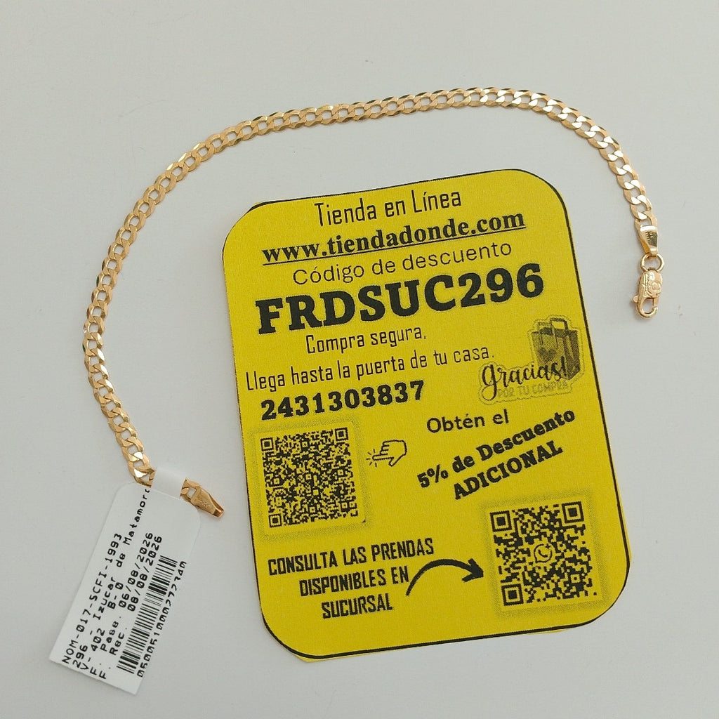 PULSERAS DAMA BARBADA AMARILLA ORO 14K 2.4 (NUEVO)