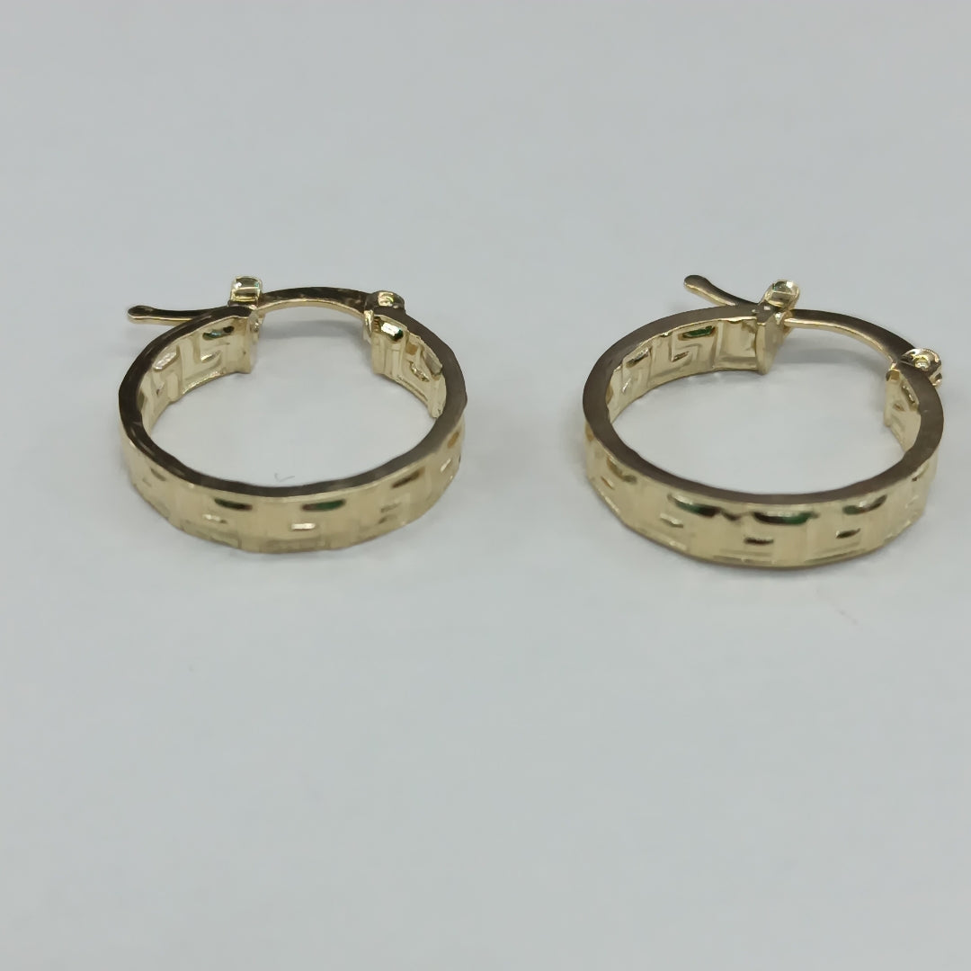 ARETES ARRACADAS FIG GRECAS 14K 1.8 GR (NUEVO)