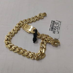 PULSERA CABALLERO MONACO ORO 10K 9.5 (NUEVO)