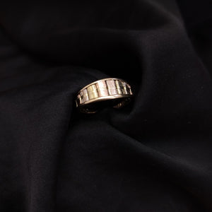 ANILLO ORO COMBINADO 14 K 2,90 GRMS (SEMINUEVO)