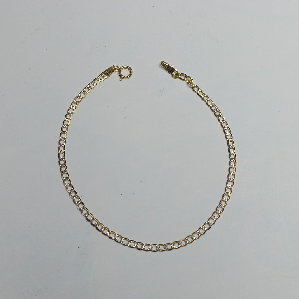 PULSERAS DAMA BARBADA DIAMANTADA ORO 14K 1.5 (NUEVO)