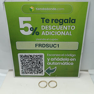 ARETES ARRACADAS C CIRCONIAS 14K 2 GR (NUEVO)