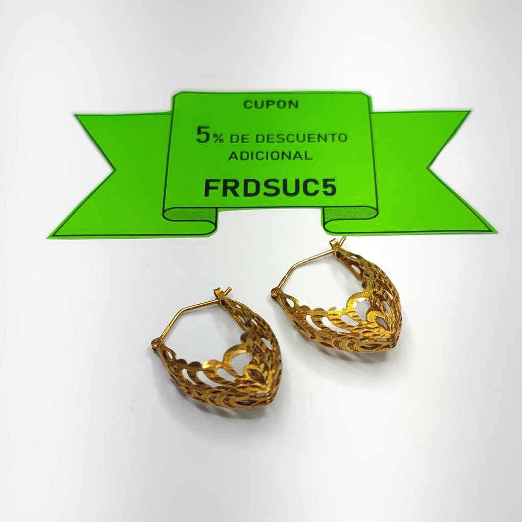 ARRACADAS PAR ORO 14 K 5,00 GRMS (SEMINUEVO)