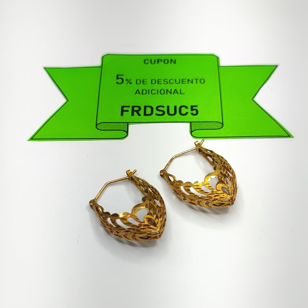 ARRACADAS PAR ORO 14 K 5,00 GRMS (SEMINUEVO)