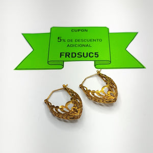 ARRACADAS PAR ORO 14 K 5,00 GRMS (SEMINUEVO)