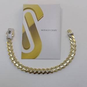PULSERA CABALLERO MONACO ORO 10K 13.2 (NUEVO)