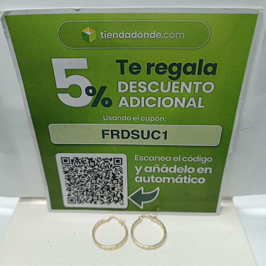 ARETES TEJIDO ARRACADA CON GRECAS 14K 2.7 GR (NUEVO)