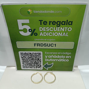 ARETES TEJIDO ARRACADA CON GRECAS 14K 2.7 GR (NUEVO)