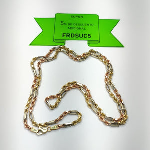 CADENA ORO COMBINADO 14 K 9.7 GRMS (SEMINUEVO)