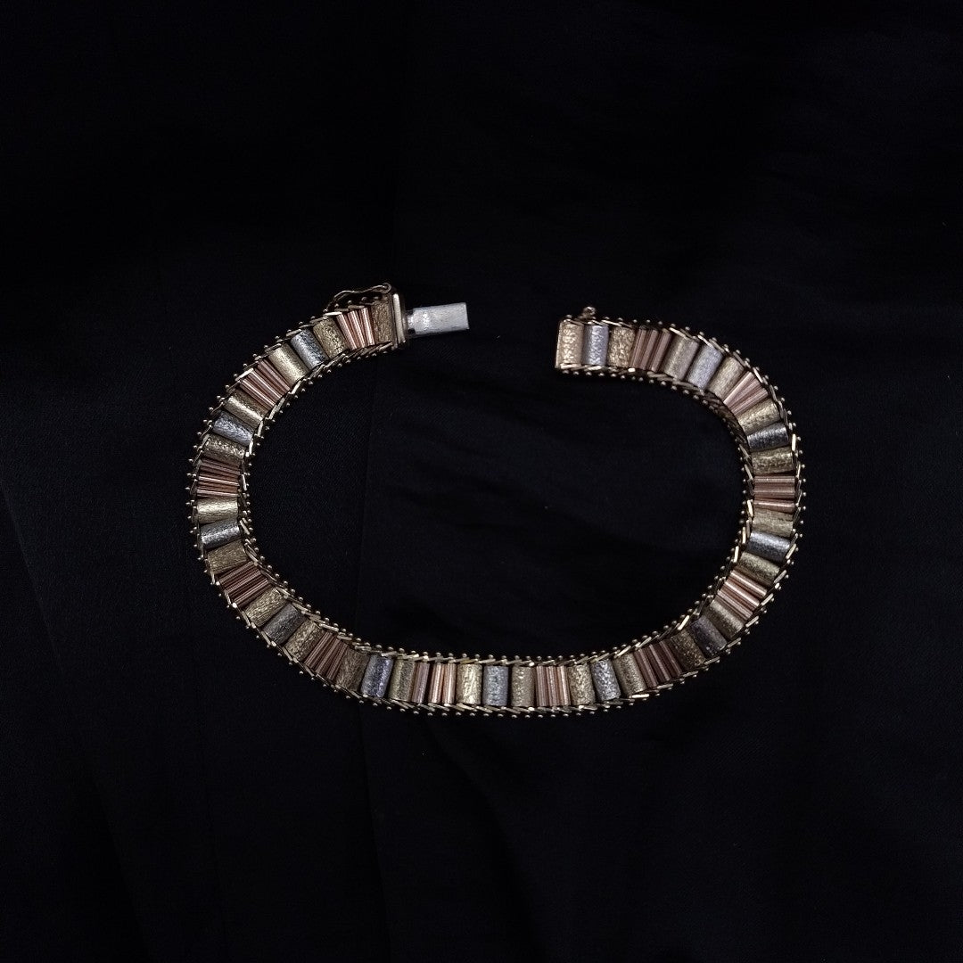 PULSERA ORO COMBINADO 14 K 14.5 GRMS (SEMINUEVO)