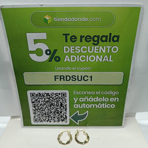 ARETES TEJIDO ARRACADAS FACETADAS 14K 1.8 GR (NUEVO)