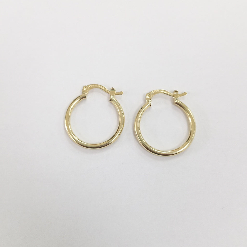 ARETES TEJIDO ARRACADAS LISAS 14K 1.1 GR (NUEVO)