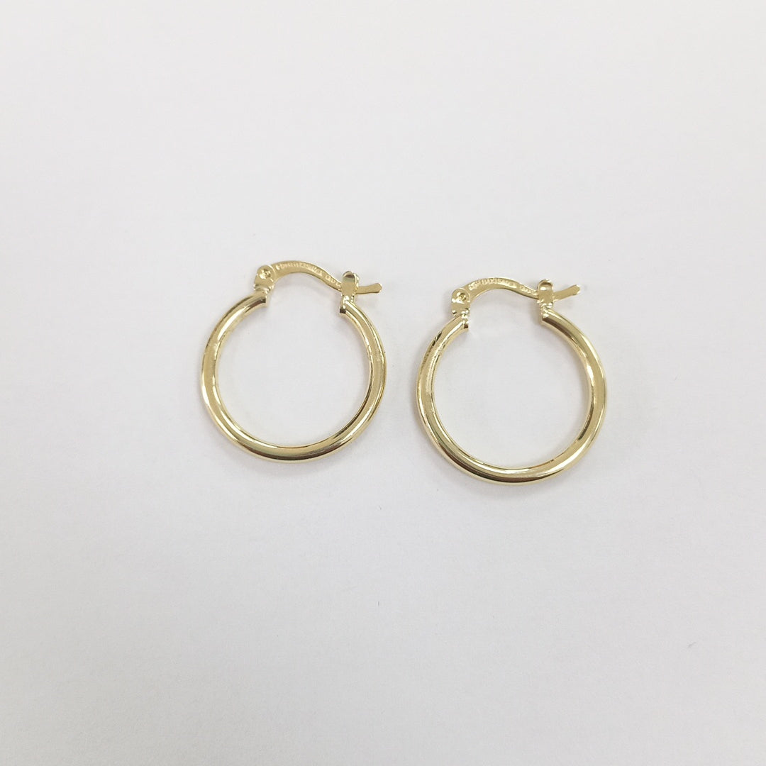 ARETES TEJIDO ARRACADAS LISAS 14K 1.1 GR (NUEVO)
