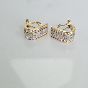 BROQUELES PAR ORO, ORO BLANCO 14 K 7.3 GRMS (SEMINUEVO)