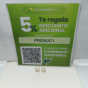 ARETES HUGGIES C CIRCONIA 14K 2.2 GR (NUEVO)