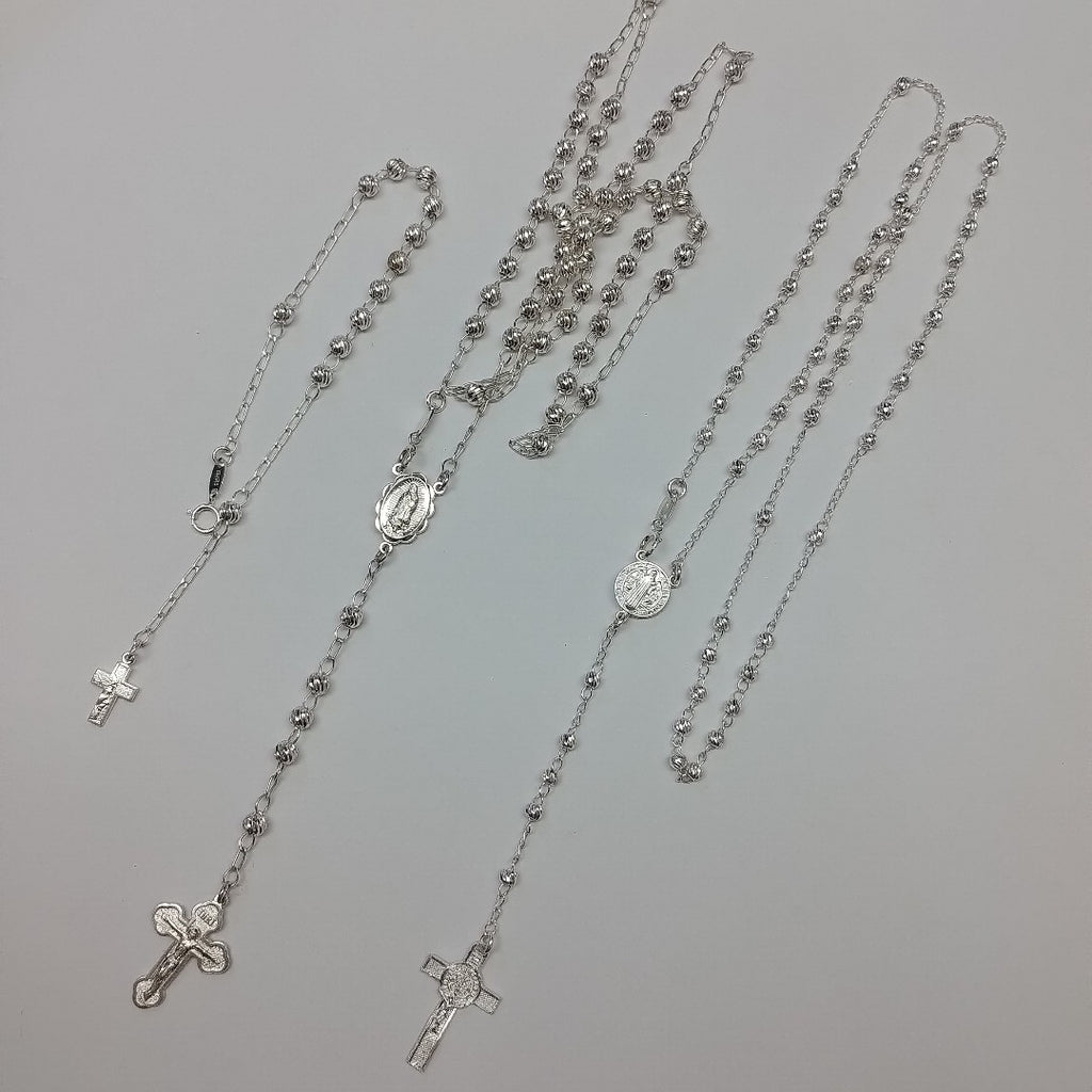 PULSERA, ROSARIO PLATA 21.6 GRMS (SEMINUEVO)