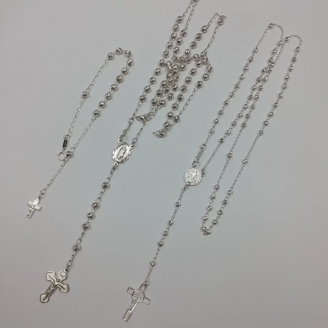 PULSERA, ROSARIO PLATA 21.6 GRMS (SEMINUEVO)