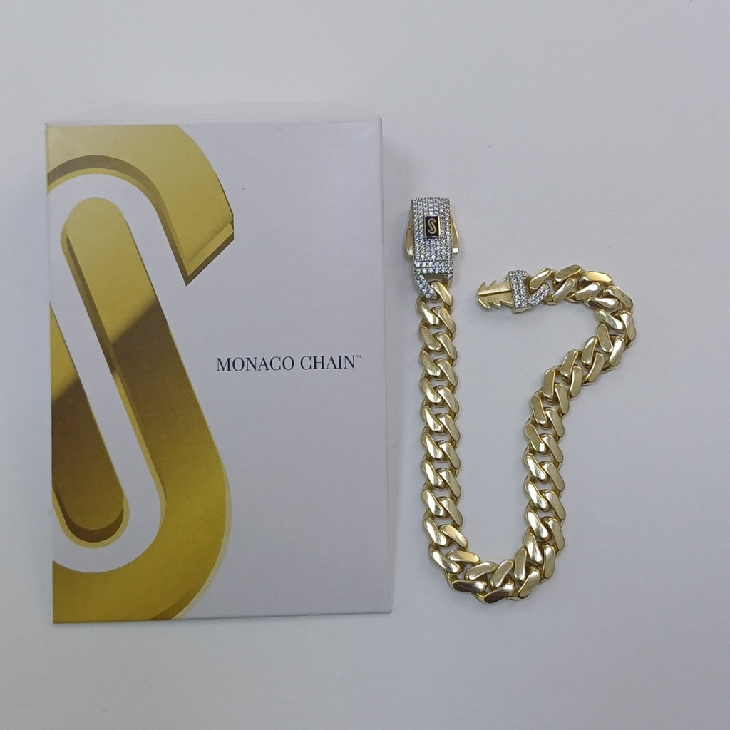 PULSERA MONACO ORO 10K 9 (NUEVO)
