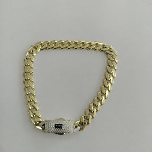 PULSERA MONACO ORO 10K 6.4 (NUEVO)