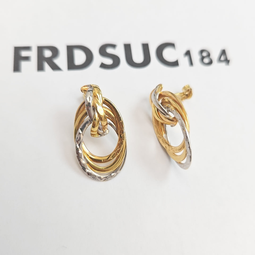 ARETES PAR ORO 14 K 3.7 GRMS (SEMINUEVO)