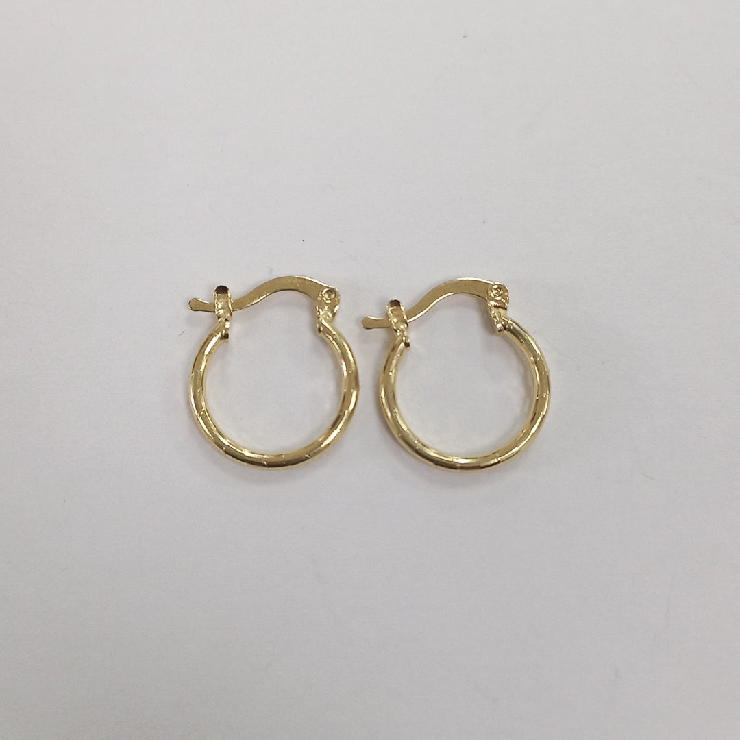 ARETES ARRACADAS ESTRIADAS 14K 1.4 GR (NUEVO)