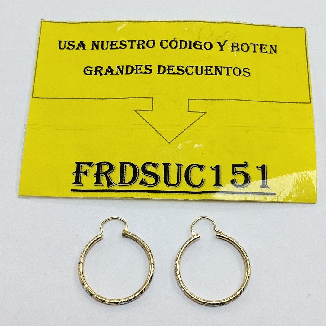 ARRACADAS PAR ORO 14 K 1.9 GRMS (SEMINUEVO)