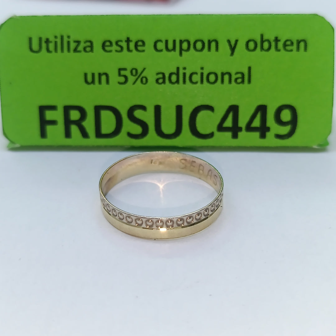 ARGOLLA ORO 14 K 0.9 GRMS (SEMINUEVO)