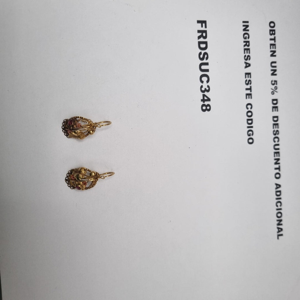 ARETES PAR ORO 14 K 4,40 GRMS (SEMINUEVO)