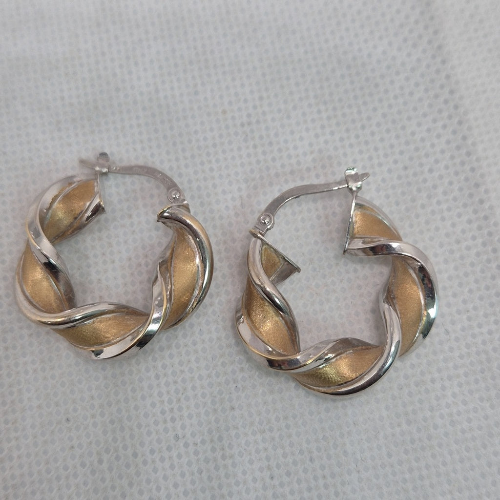 ARRACADAS PAR ORO COMBINADO 14 K 3.7 GRMS (SEMINUEVO)