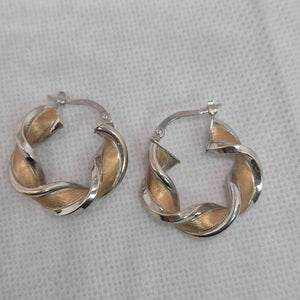 ARRACADAS PAR ORO COMBINADO 14 K 3.7 GRMS (SEMINUEVO)