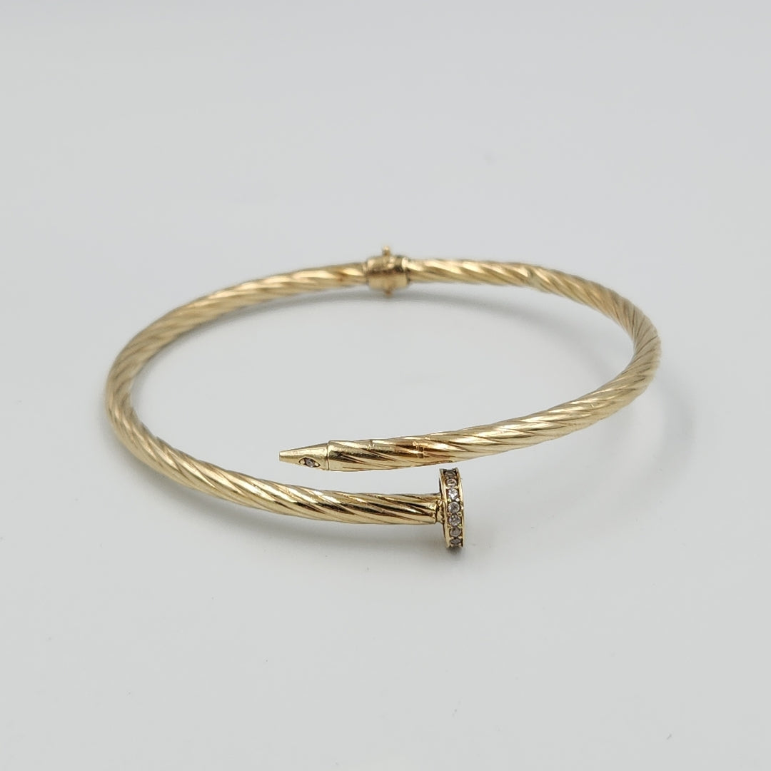 PULSERA RIGIDA ORO 14 K 4.9 GRMS (SEMINUEVO)