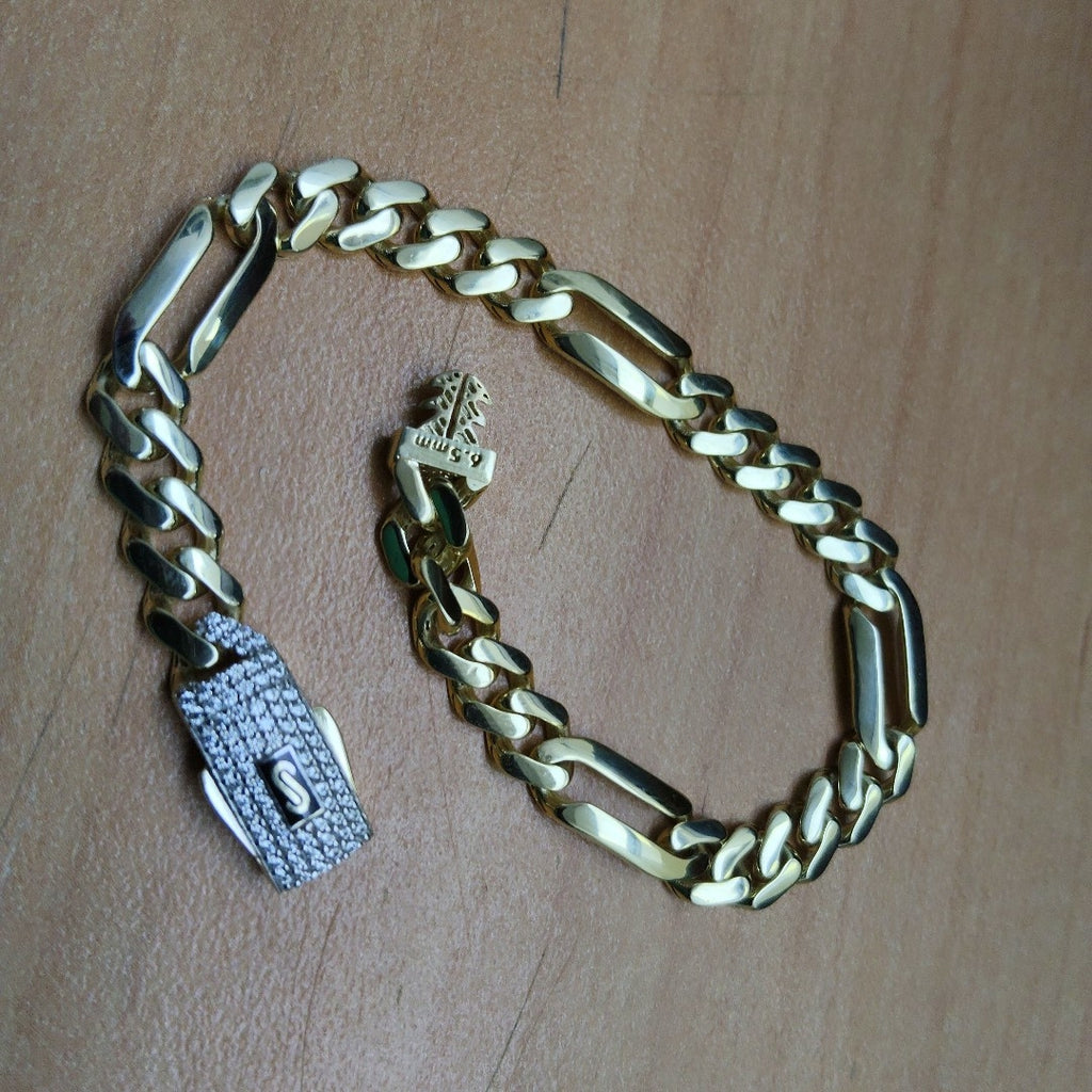 PULSERA MONACO ORO 10K 6.5 (NUEVO)