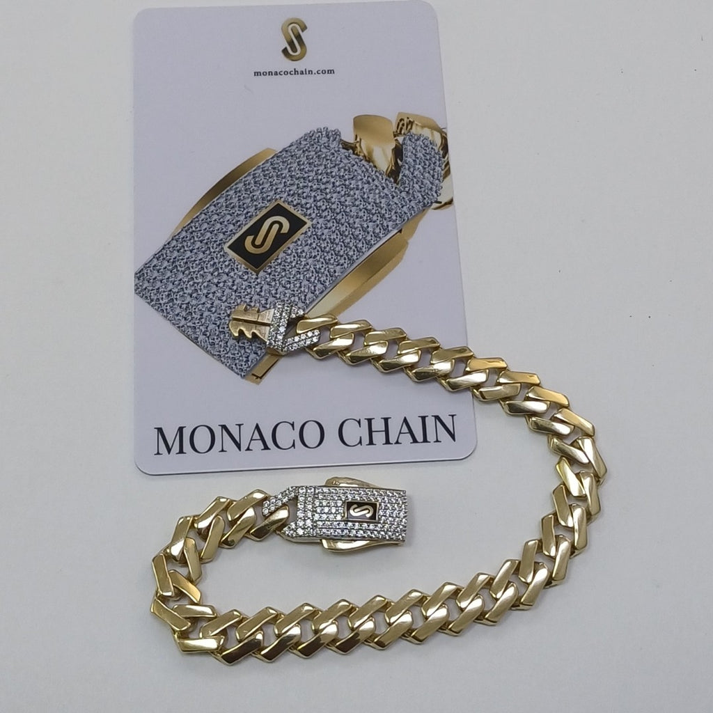 PULSERA MONACO ORO 14K 9.6 (NUEVO)