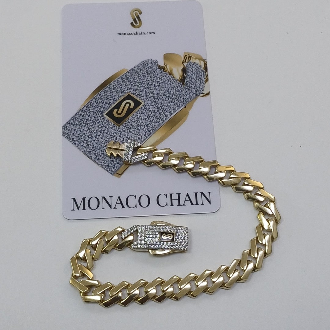 PULSERA MONACO ORO 14K 9.6 (NUEVO)