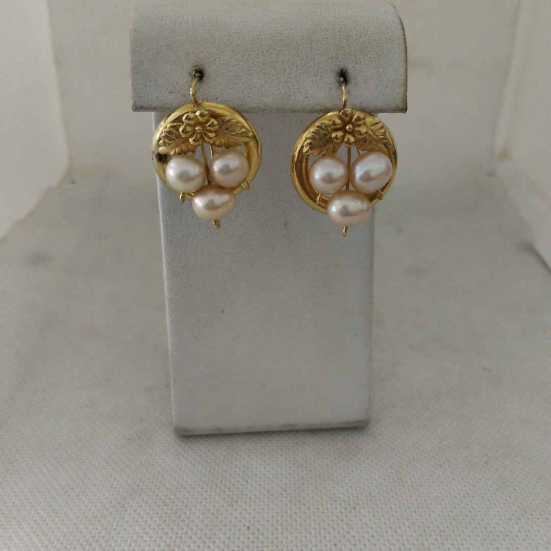 ARETES PAR ORO 14 K 7,60 GRMS (SEMINUEVO)