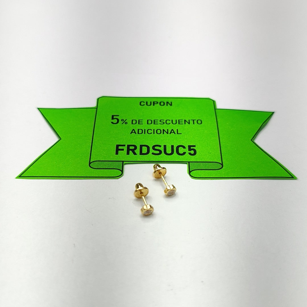 BROQUELES PAR ORO 14 K 0.4 GRMS (SEMINUEVO)