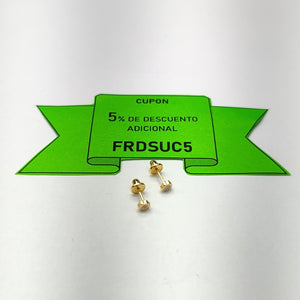 BROQUELES PAR ORO 14 K 0.4 GRMS (SEMINUEVO)