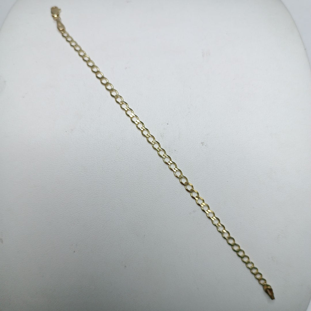 PULSERA TEJIDO BARBADA 14K 18 CM 3.4 GR (NUEVO)