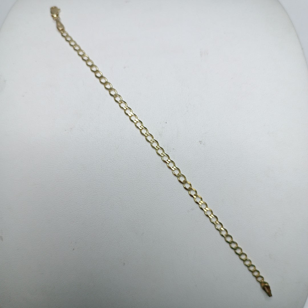 PULSERA TEJIDO BARBADA 14K 18 CM 3.4 GR (NUEVO)