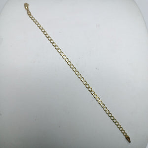 PULSERA TEJIDO BARBADA 14K 18 CM 3.4 GR (NUEVO)