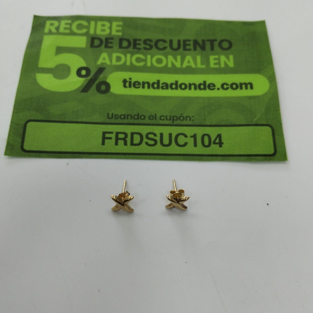 ARETES PAR ORO 10 K 1,00 GRMS (SEMINUEVO)