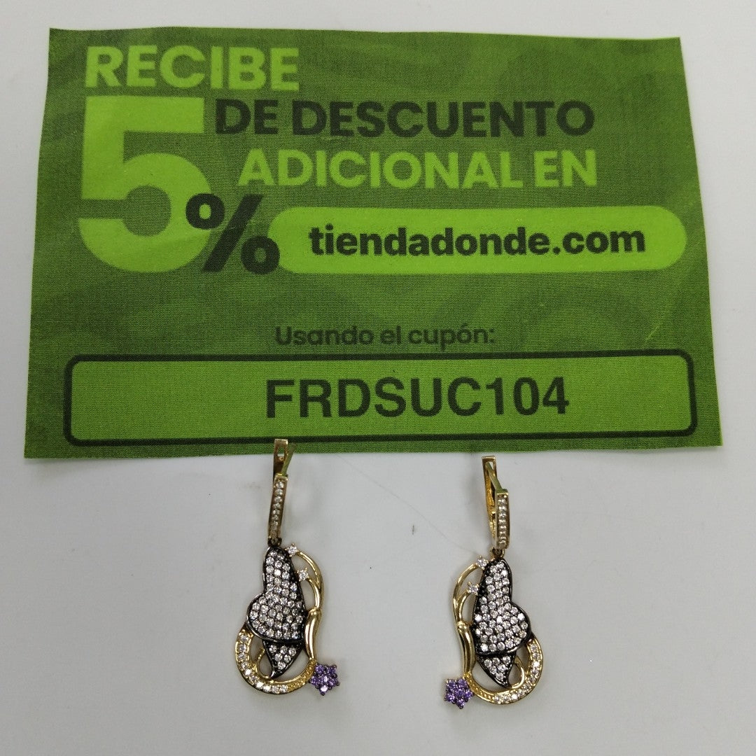 ARETES PAR ORO 14 K 7,20 GRMS (SEMINUEVO)