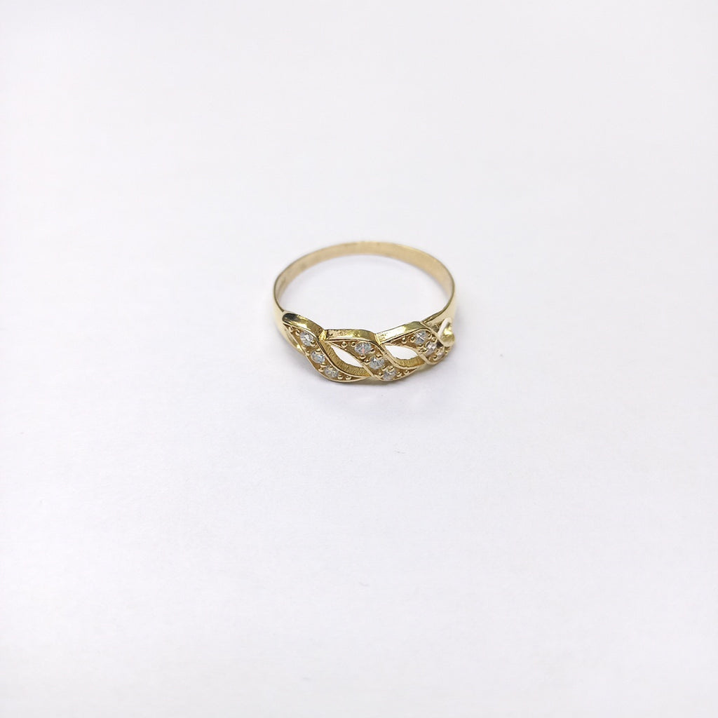 ANILLOS CON CIRCONIAS 14K TALLA 8 1.5 GR (NUEVO)