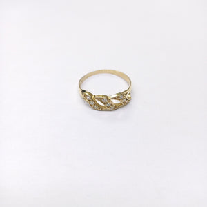 ANILLOS CON CIRCONIAS 14K TALLA 8 1.5 GR (NUEVO)